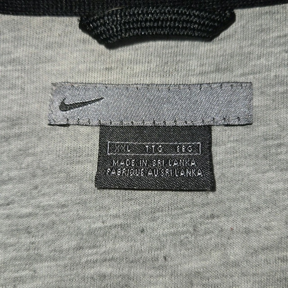 Vintage Nike Windbreaker Jacket XL Black White Stripe Full Zip Retro 90's Style - Picture 2 of 9